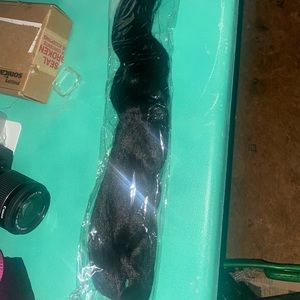 Black color hair extensions